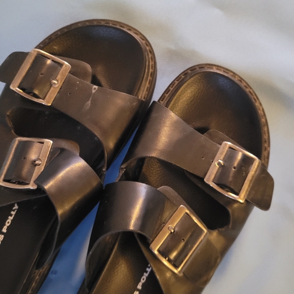 Princess polly black chunky sandals - Picture 6 of 7